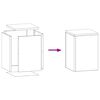vidaXL Pflanzenständer 2 pcs Weiß 24 x 24 x 35 cm Stahl