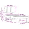 vidaXL Bettgestell mit gepolstertem Kopfteil Schwarz 80 x 200 cm