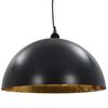 vidaXL Deckenleuchten 2 Stk. Schwarz und Gold Halbkugelf&ouml;rmig 50cm E27