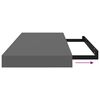 vidaXL Schweberegal Hochglanz-Grau 60x23,5x3,8 cm MDF