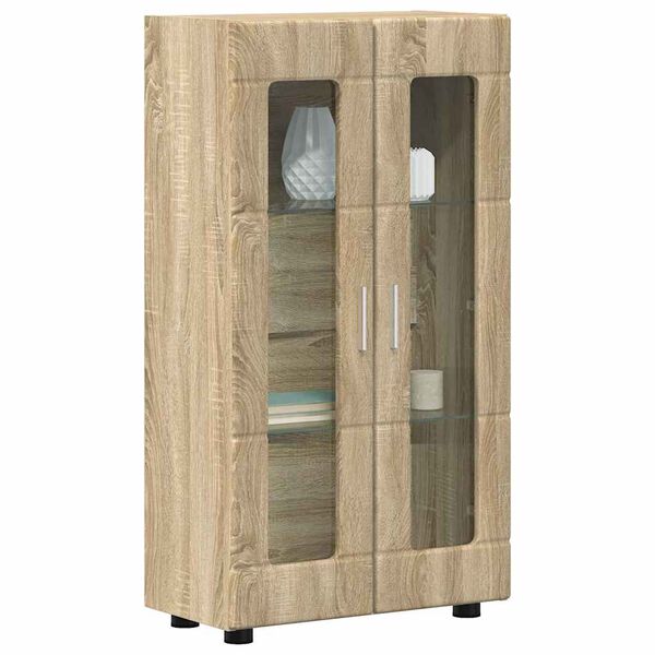 vidaXL Sideboard mit T&uuml;r Sonoma-Eiche 55,5 x 29 x 103 cm Holzwerkstoff