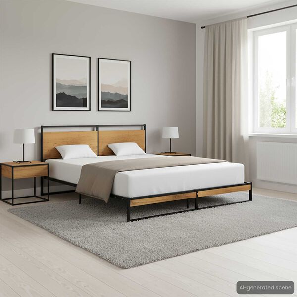 vidaXL Bettgestell Metall 160x200 cm
