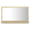 vidaXL Badspiegel Sonoma-Eiche 60x10,5x37 cm Holzwerkstoff