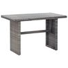 vidaXL Gartentisch Anthrazit 110x60x67 cm Poly Rattan