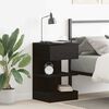 vidaXL Nachttisch Schwarz Eichen-Optik 40 x 35 x 65 cm Holzwerkstoff
