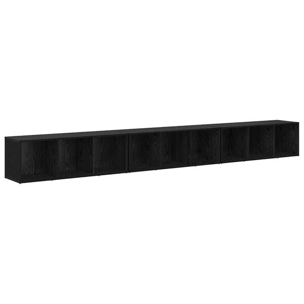 vidaXL TV-Schrankset 3 pcs Schwarz Eichen-Optik 37 x 35 x 107,5 cm