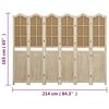 vidaXL 6-tlg. Raumteiler Braun 214x165 cm Stoff
