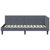 vidaXL Eckbettgestell Dunkelgrau 80 cm x 200 cm SamtundSperrholz