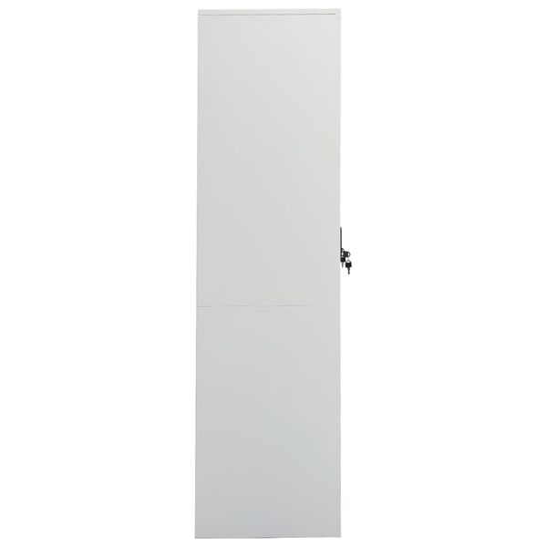 vidaXL Kleiderschrank Hellgrau 80x50x180 cm Stahl