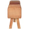 vidaXL Bank Turnbock-Design Braun 160 cm Echtleder und Canvas