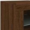 vidaXL Sideboard mit LED-Leuchten Braun Eichen-Optik 202x37x67 cm