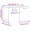 vidaXL Wandschrank R&auml;uchereiche 60x36,5x35 cm Holzwerkstoff