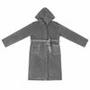 vidaXL Bademantel Hoodie Dunkelgrau L Flanell