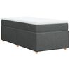 vidaXL Boxspringbett mit Matratze Dunkelgrau 100x200 cm Stoff