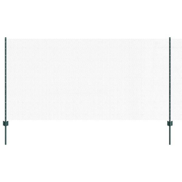 vidaXL Zaun mit Pfosten Gr&uuml;n 1,2 x 50 m Stahl und PVC