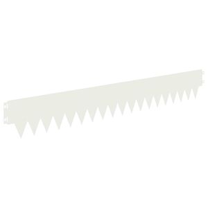 vidaXL Rasenkante 10 stk. 103 x 15 cm Stahl Wei&szlig;