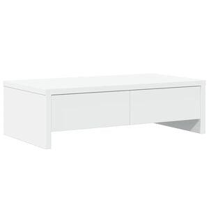 vidaXL Monitorst&auml;nder mit Schubladen Wei&szlig; 50x27x15 cm Holzwerkstoff