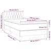 vidaXL Boxspringbett mit Matratze Dunkelblau 90x190 cm Samt