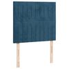 vidaXL Boxspringbett mit Matratze & LED Dunkelblau 120x190 cm Samt