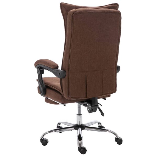 vidaXL B&uuml;rostuhl Braun Stoff