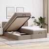 vidaXL Ottoman-Bett mit Matratzen LEDs Cappuccino 180x200cm Kunstleder