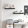 vidaXL Schweberegale 2 Stk. Schwarz 60x23,5x3,8cm MDF