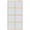 vidaXL Walk-in Duschwand Gold 100 x 195 cm Geh&auml;rtetes Glas