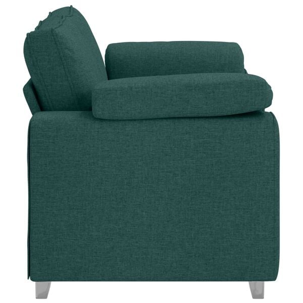 vidaXL Sofa Dunkelgr&uuml;n 160 x 77 x 82 cm Stoff