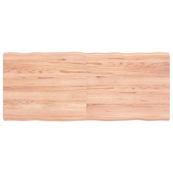 vidaXL Tischplatte 120x50x(2-4) cm Massivholz Behandelt Baumkante