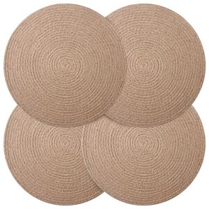 vidaXL Jute-Untersetzer 4 pcs Natur &Oslash; 30 cm 100% Tossa-Jute