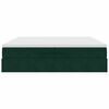 vidaXL Ottoman-Bett mit Matratzen Dunkelgr&uuml;n 200x200 cm Samt