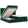 vidaXL Ottoman-Bett mit Matratzen Dunkelgrün 180x200 cm Samt