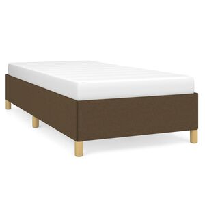 vidaXL Bettgestell ohne Matratze Dunkelbraun 90x190 cm Stoff