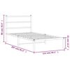 vidaXL Bettgestell mit Kopfteil Metall Schwarz 107x203 cm