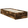vidaXL Bettrahmen Ger&auml;ucherte Eiche 75 x 190 cm Ingenieurs Holz