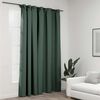 vidaXL Verdunkelungsvorhang mit Haken Leinenoptik Gr&uuml;n 290x245 cm