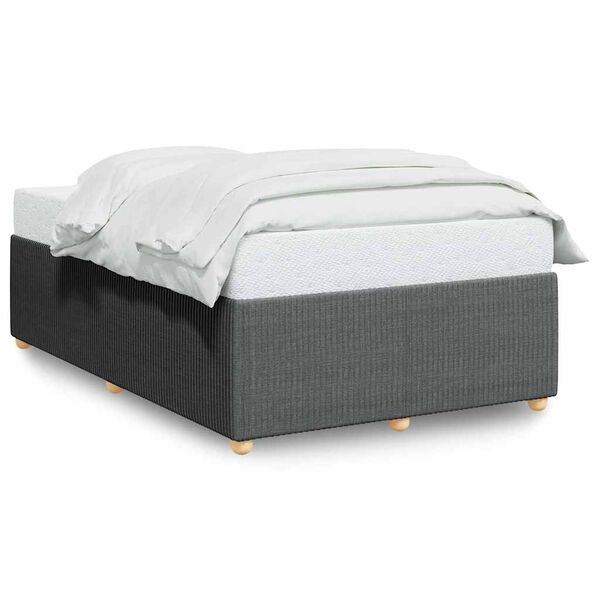 vidaXL Bettgestell ohne Matratze Dunkelgrau 120x190 cm Stoff