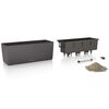 LECHUZA Blumenkasten Balconera Color 50 Komplett-Set Grau 15673
