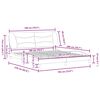vidaXL Bettgestell ohne Matratze "Hvar" Taupe 180x200 cm Stoff