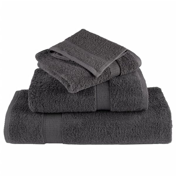 vidaXL Premium Duscht&uuml;cher SOLUND 25 Stk. Anthrazit 70x140 cm 600 g/m&sup2;