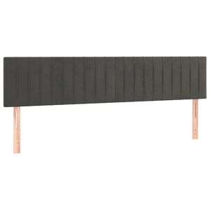 vidaXL Kopfteile Dunkelgrau 180x5x78/88 cm Samt