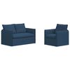 vidaXL Sofa Set 2 Stk. Blau Stoff