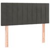 vidaXL Boxspringbett mit Matratze Dunkelgrau 90x190 cm Samt