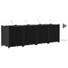 vidaXL Garten-Pflanzgef&auml;&szlig; 4 pcs Schwarz 160 x 40 x 53 cm Stahl