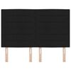 vidaXL LED Kopfteil mit LED-Lichtleisten Schwarz 144 cm Polyester