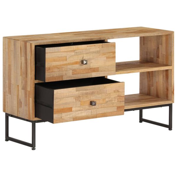 vidaXL TV-Schrank Recyceltes Teakholz 90x30x55 cm