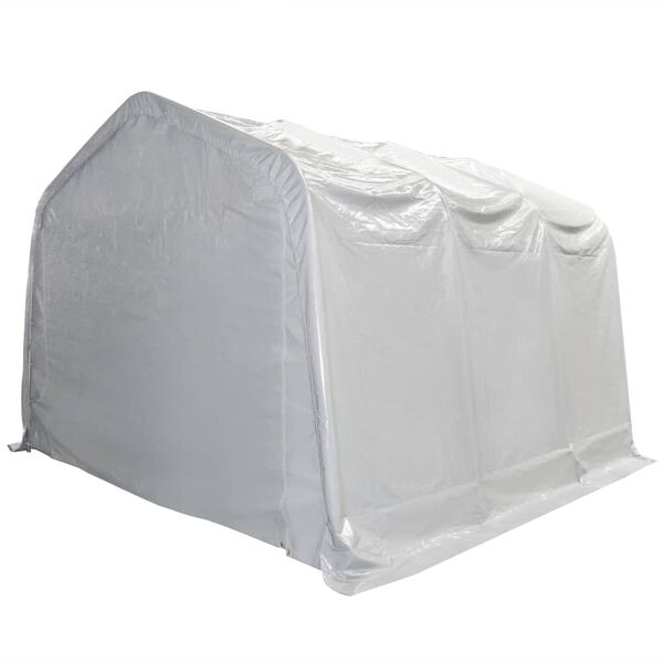vidaXL Lagerzelt PVC 550 g/m&sup2; 4x6 m Wei&szlig;