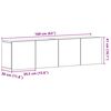 vidaXL TV-Schr&auml;nke 2 Stk. Schwarze Eiche 160 x 30 x 41 cm Holzwerkstoff