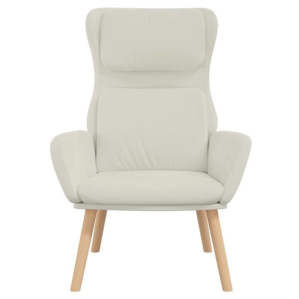 vidaXL Relaxsessel Cremewei&szlig; Samt