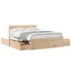 vidaXL Massivholzbett ohne Matratze 135x190 cm Kiefernholz